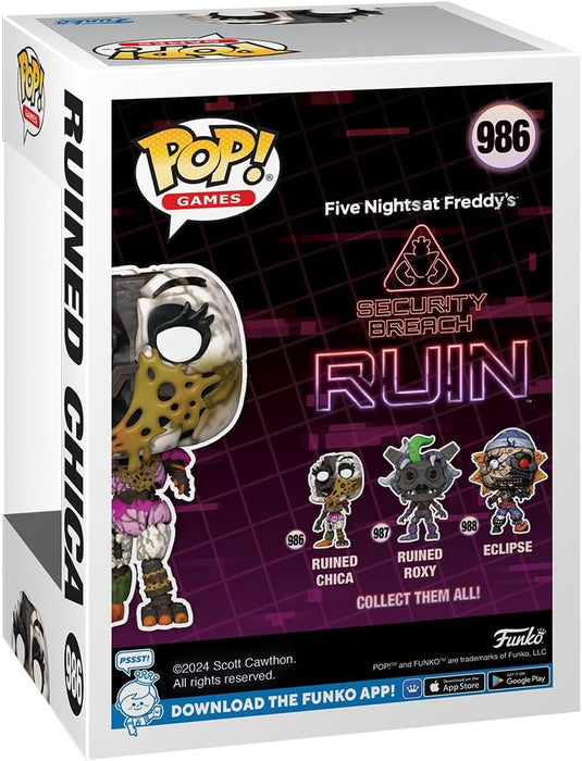 Funko Pop! Games: Five Nights At Freddy's: RUIN - Chica the Chicken - FNAF - Collectable Vinyl Figure - Gift Idea - Official Merchandise - Toys for Kids & Adults - Video Games Fans