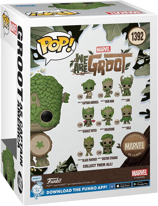 Funko Pop! Marvel: WAG - Captain America - We Are Groot - Collectable Vinyl Figure - Gift Idea - Official Merchandise - Toys for Kids & Adults - TV Fans - Model Figure for Collectors and Display