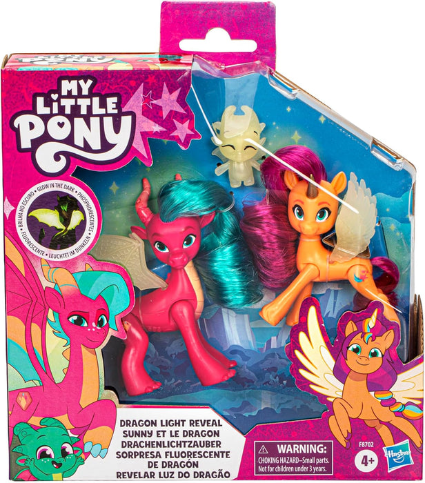 My Little Pony: Tell Your Tale Dragon Light Reveal, 3 Glow in The Dark Dolls, 3-Inch Scale Toys for Girls and Boys Ages 4+