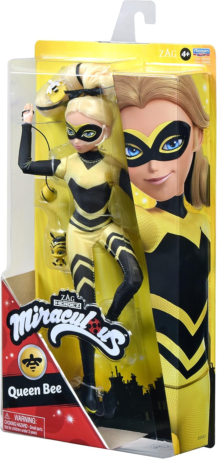 Miraculous Ladybug Queen Bee 10.5" Fashion Doll with Accessories and Pollen Kwami by Playmates Toys