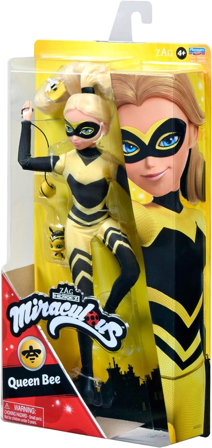 Miraculous Ladybug Queen Bee 10.5" Fashion Doll with Accessories and Pollen Kwami by Playmates Toys
