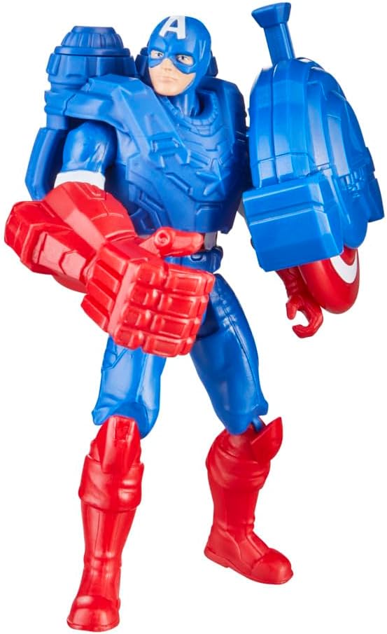 Marvel Epic Hero Series Battle Gear Captain America Action Figure, 4-Inch, Avengers Super Hero Toys for Kids Ages 4 and Up