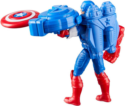 Marvel Epic Hero Series Battle Gear Captain America Action Figure, 4-Inch, Avengers Super Hero Toys for Kids Ages 4 and Up