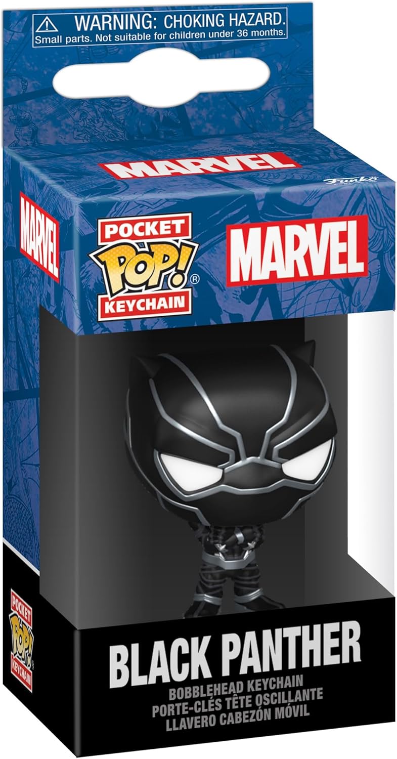 Funko Pop! Keychain: Marvel NC - Black Panther - Marvel Comics - Neuartiger Schlüsselanhänger - Vinyl-Minifigur Zum Sammeln - Strumpffüller - Geschenkidee - Offizielle Handelswaren - Minifigur