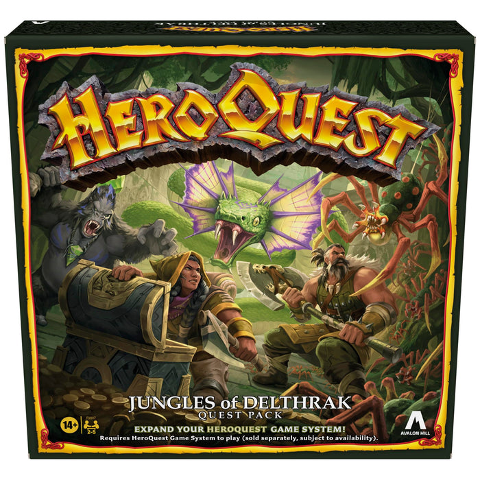 Avalon Hill HeroQuest Jungles of Delthrak Quest Pack, Rollenspiele, ab 14 Jahren, für 2 bis 5 Spieler, benötigt HeroQuest-Spielsystem zum Spielen (Englisch
