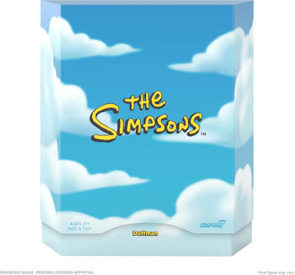 Super7 Ultimates The Simpsons Duffman - 7" The Simpsons Action Figure with Accessories Classic TV Show Collectibles and Retro Toys