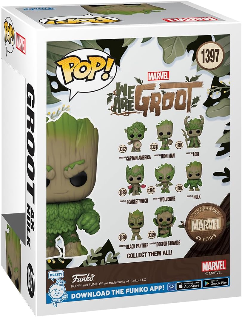 Funko Pop! Marvel: WAG - Hulk - We Are Groot - Collectable Vinyl Figure - Gift Idea - Official Merchandise - Toys for Kids & Adults - TV Fans - Model Figure for Collectors and Display