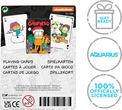 AQUARIUS Garfield Christmas Playing Cards - Garfield Christmas Themed Deck of Cards for Your Favorite Card Games - Officially Licensed Garfield Merchandise & Collectibles