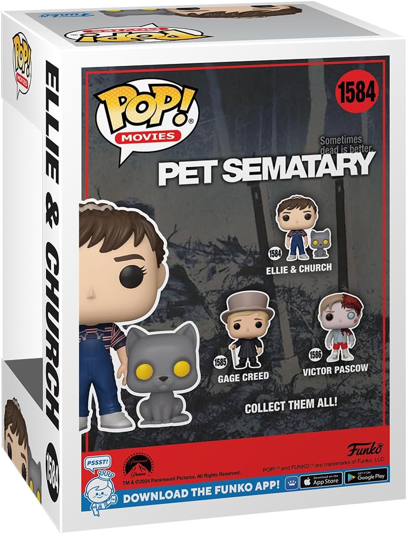 Funko Pop! & Buddy: Pet Sematary - Ellie Creed & Church - Pet Sematary 1986 - Collectable Vinyl Figure - Gift Idea - Official Merchandise - Toys for Kids & Adults - Movies Fans