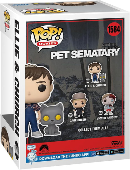Funko Pop! & Buddy: Pet Sematary - Ellie Creed & Church - Pet Sematary 1986 - Collectable Vinyl Figure - Gift Idea - Official Merchandise - Toys for Kids & Adults - Movies Fans
