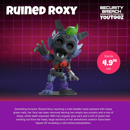 Youtooz FNAF Ruined Roxy 4.9", Ruined Roxy Vinyl Figure, Collectible Ruined Roxy from Five Nights at Freddy's by Youtooz FNAF Collection