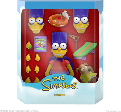 Super7 Ultimates The Simpsons Bartman - 7" The Simpsons Action Figure with Accessories Classic TV Show Collectibles and Retro Toys
