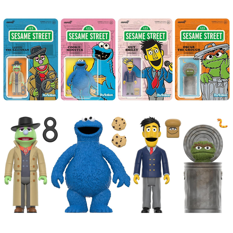 Sesame Street Lefty The Salesman 3 3/4-Inch Reaction Figures