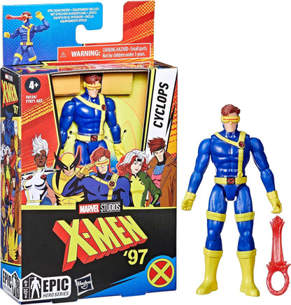 Marvel Epic Hero Series Cyclops Action Figure, 4-Inch X-Men Action Figures, Ages 4 and Up, Medium
