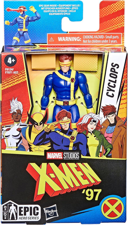 Marvel Epic Hero Series Cyclops Action Figure, 4-Inch X-Men Action Figures, Ages 4 and Up, Medium