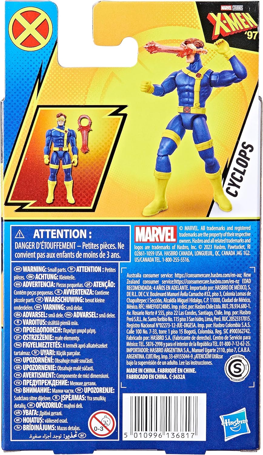 Marvel Epic Hero Series Cyclops Action Figure, 4-Inch X-Men Action Figures, Ages 4 and Up, Medium
