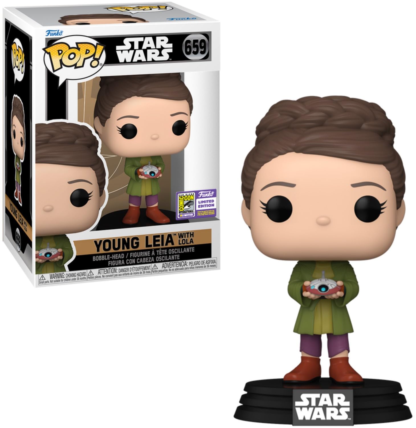 Funko Pop! Star Wars - Young Leia With Lola (SDCC'23), Collectable Vinyl Figure - 71741, Standard