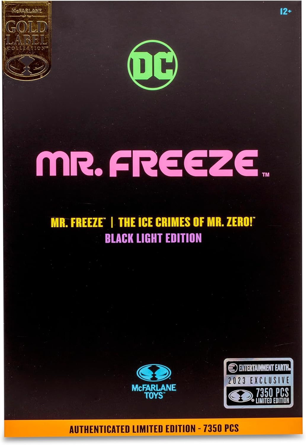 McFarlane Toys DC Mr. Freeze Black Light 7-in Action Figure Entertainment Earth Exclusive