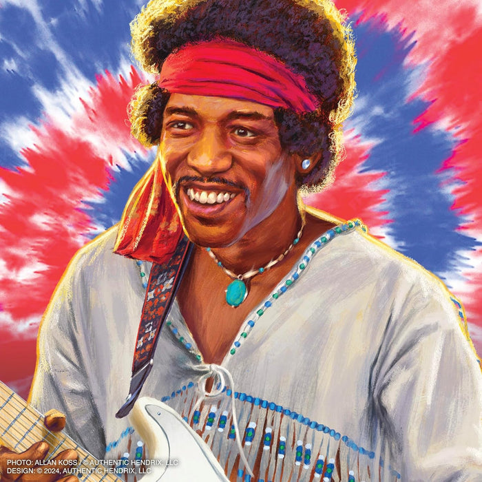SUPER7 Jimi Hendrix Festival - Jimi Hendrix Action Figure 9.5 cm with Classic Collectible Accessories and Retro Toys