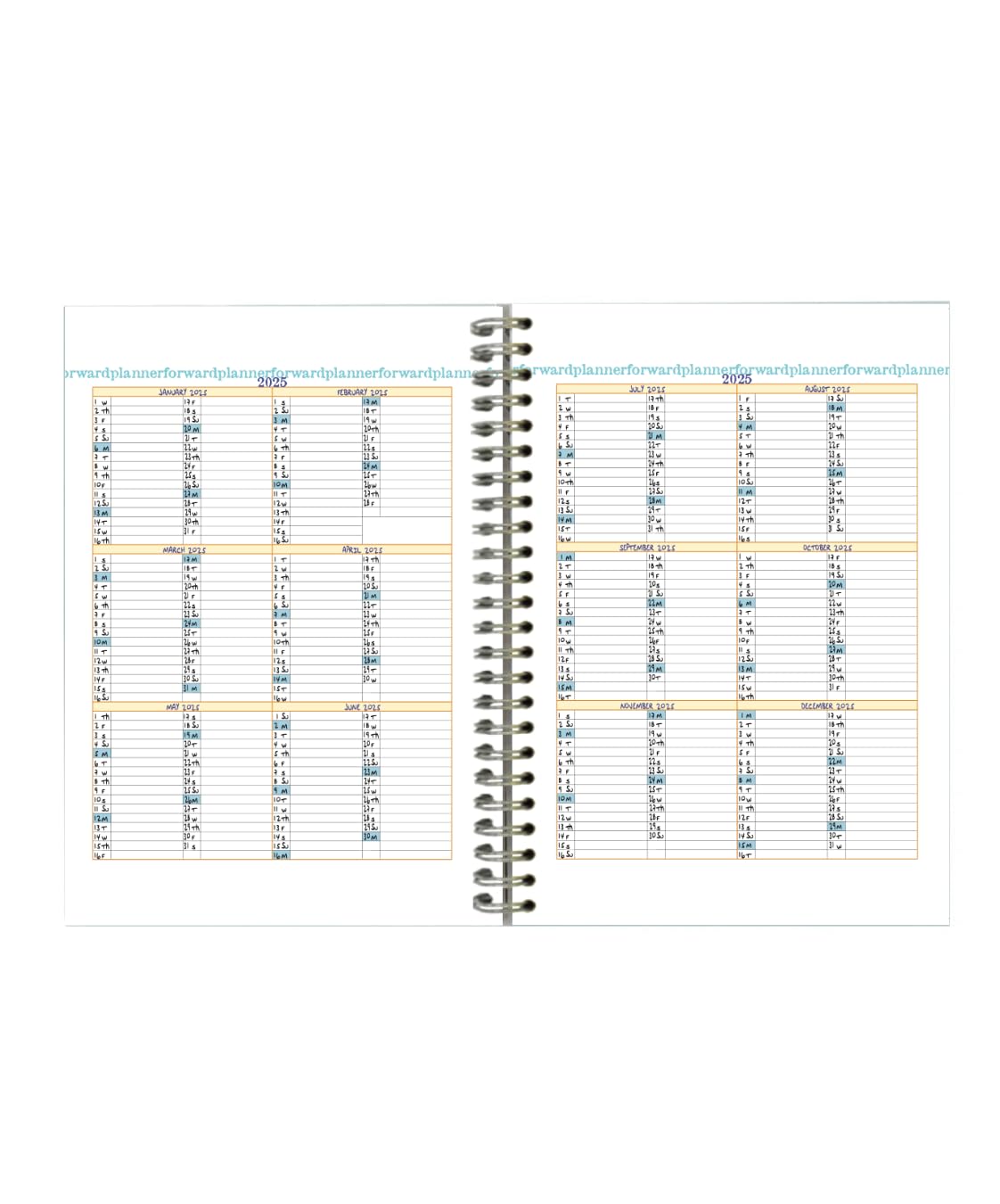 The Dodo Pad A5 Diary 2025 - Calendar Year Week to View Diary