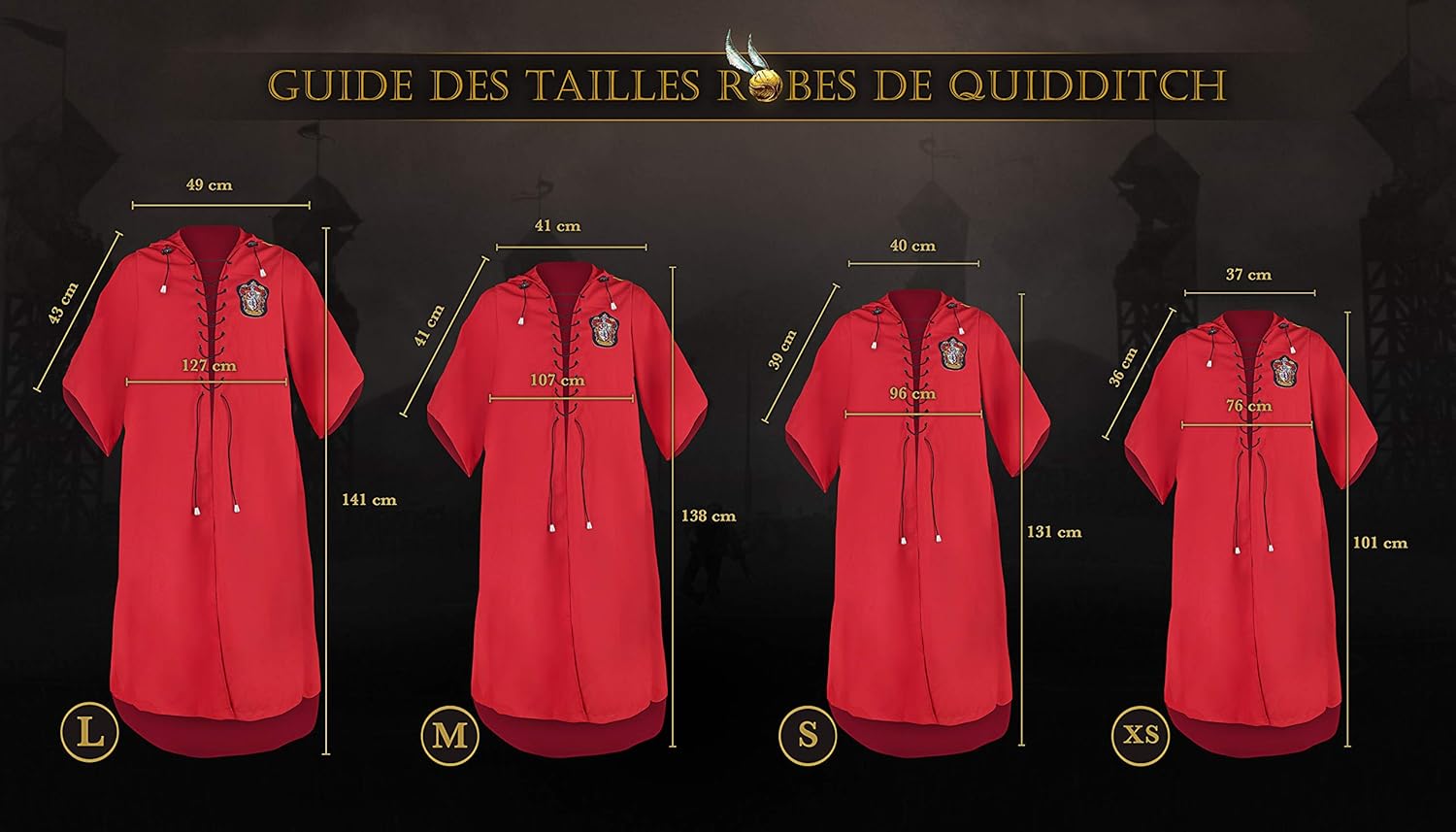 Harry Potter - Gryffindor Quidditch Robe ( Size M )