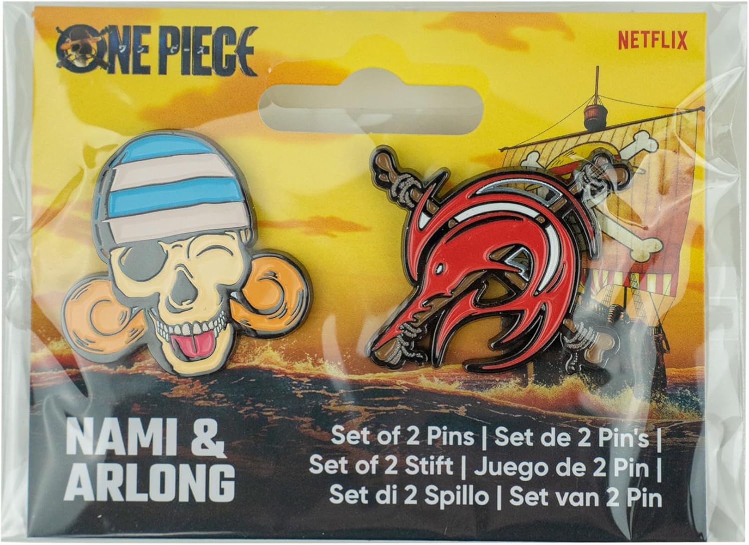 One Piece Ansteck-Pins 2er-Pack Nami & Arlong