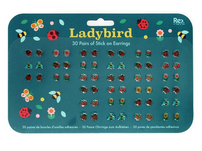 Ladybird Stick On Earrings (30 pairs