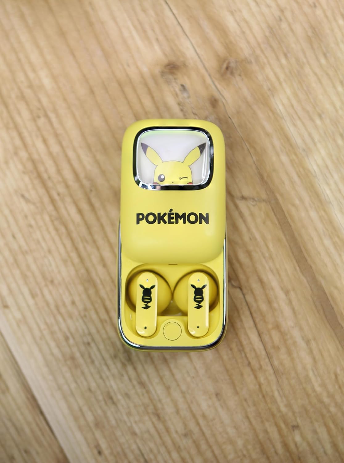 OTL Technologies PK1270 Pokémon Pikachu Slider TWS Earphones with LED Light Up Charging Case - Yellow