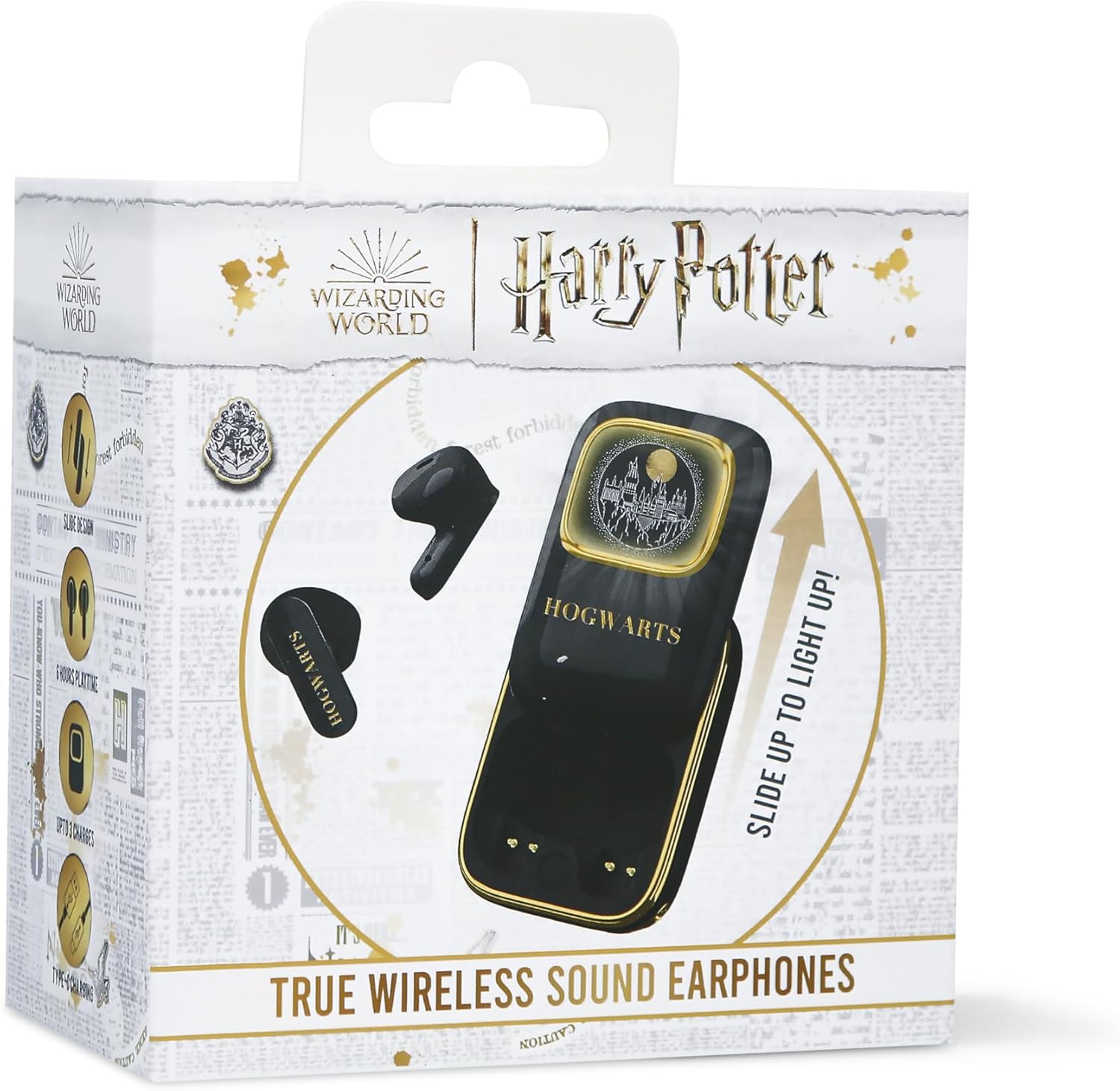 OTL Technologies Harry Potter Hogwarts Slide TWS Earphones with Charging Case