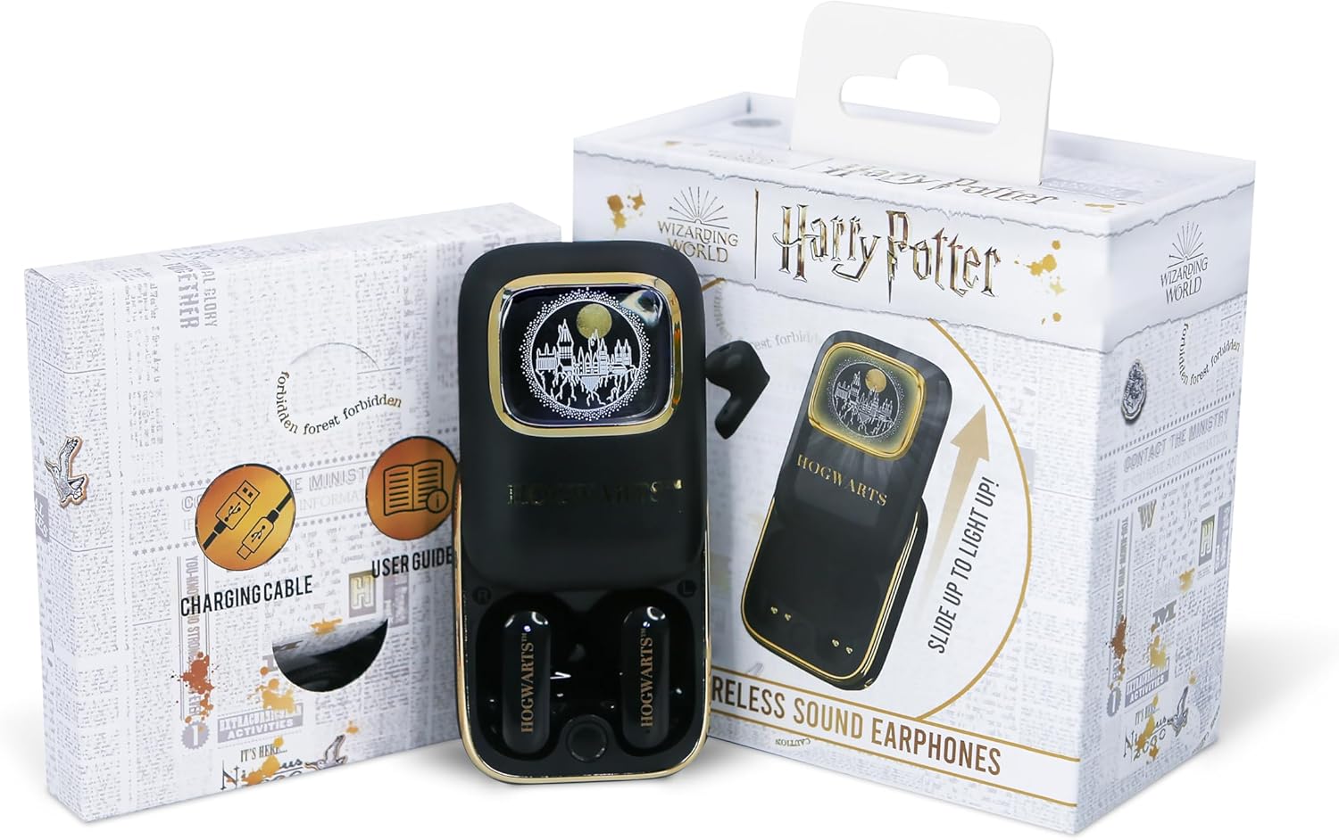 OTL Technologies Harry Potter Hogwarts Slide TWS Earphones with Charging Case