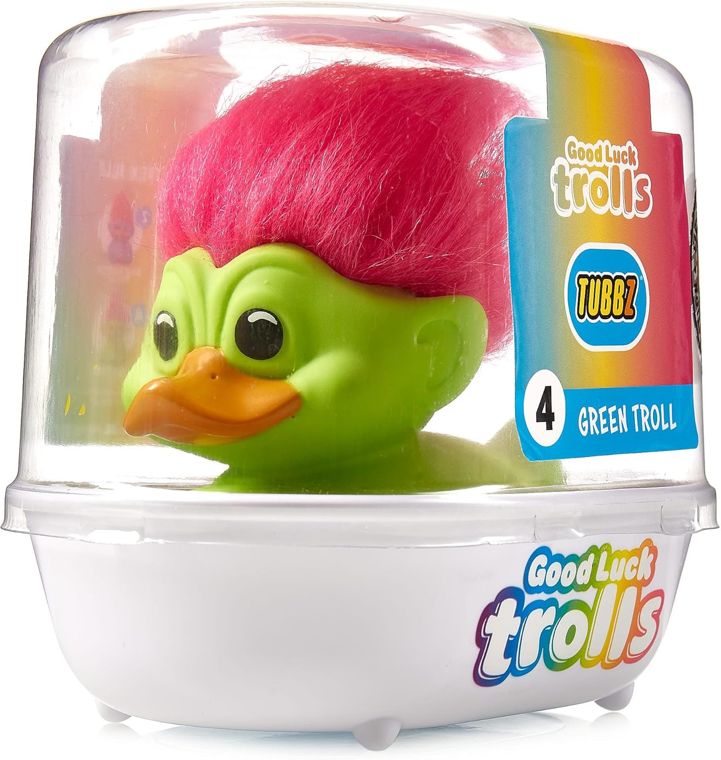 TUBBZ - Good Luck Trolls - Green Troll with Pink Hair (1st Edition