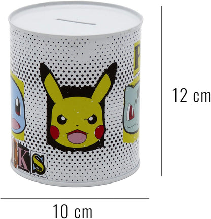 CyP Brands Pokémon - Salvadanaio in metallo, sigillato, salvadanaio medio, multicolore, prodotto ufficiale