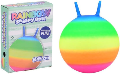 Outdoor Fun regenboog skippybal 45 cm