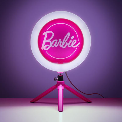 Barbie Streaming Light - Officially Licensed Adjustable Ring Light with Phone Holder, 3 Light Modes, Warm, Cool and Neutral, Gift for Girls Paladone
