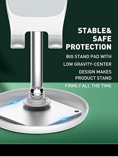 LDNIO Supporto pieghevole per telefono e tablet da tavolo, supporto Adujstable per telefono/tablet/iPad compatibile con iPhone 13 12 11 Pro, SE, XR, 8 Plus 7 6, iPad, Samsung Galaxy, Android e altri