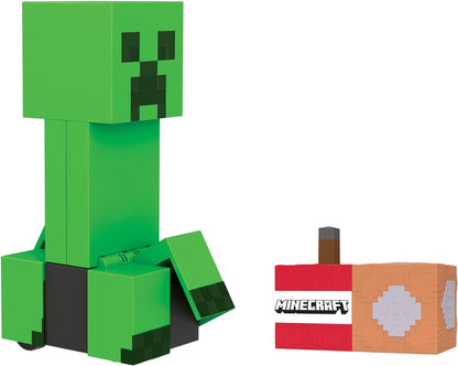 Mattel Minecraft Exploding RC Creeper with Lights & Sounds, 10 Explosion Particles, Game-Authentic Movement & DLC Code, HRR48