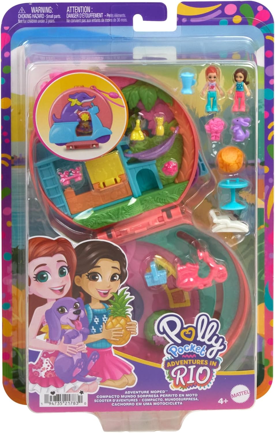 Polly Pocket Vespa Doggie Acai Shop Compact