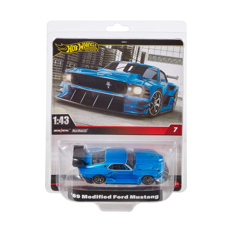 Hot Wheels Premium 1:43rd Scale Vehicle, Officially Licensed Replicas for Adult Collectors, Real Riders Tires, Metal/Metal Body & Chassis, HWT04