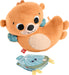 Fisher-Price Plush Baby Sensory Toy, 2-in-1 Rockin’ Tummy Time Otter with Soft Book for Newborn Tummy Time, HXG96