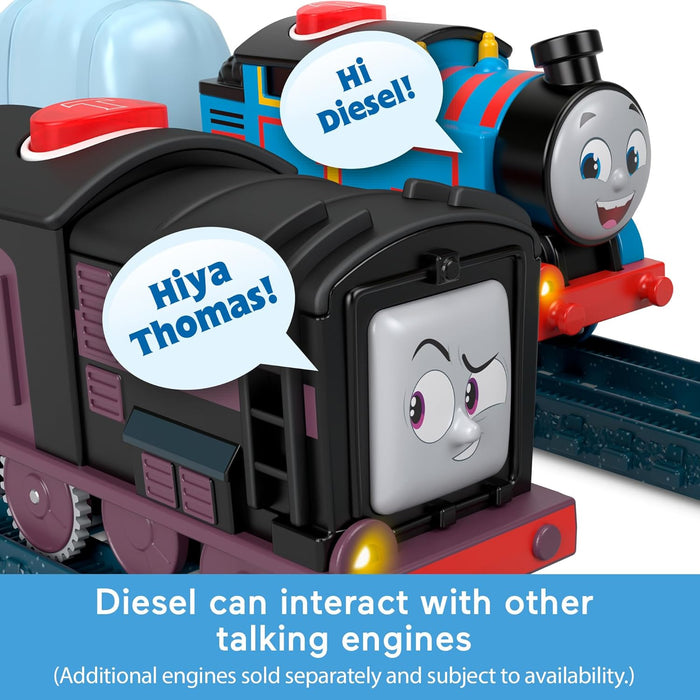 Thomas & Friends Motorized Toy Train Talking Diesel Engine with Sounds & Phrases for Kids 3+ Years, HYR79