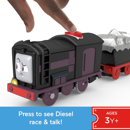 Thomas & Friends Motorized Toy Train Talking Diesel Engine with Sounds & Phrases for Kids 3+ Years, HYR79