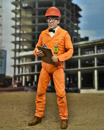 NECA Teenage Mutant Ninja Turtles 2: Secret of the Ooze - Actionfiguren im Maßstab 1:7, Laborkittel Professor Perry und Gefahrgutanzug Professor Perry 2-Figuren-Set