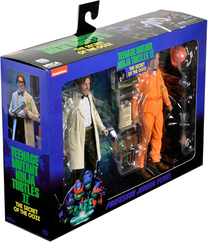 NECA Teenage Mutant Ninja Turtles 2: Secret of the Ooze - Actionfiguren im Maßstab 1:7, Laborkittel Professor Perry und Gefahrgutanzug Professor Perry 2-Figuren-Set