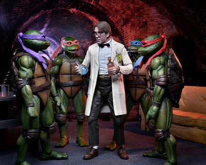 NECA Teenage Mutant Ninja Turtles 2: Secret of the Ooze - Actionfiguren im Maßstab 1:7, Laborkittel Professor Perry und Gefahrgutanzug Professor Perry 2-Figuren-Set
