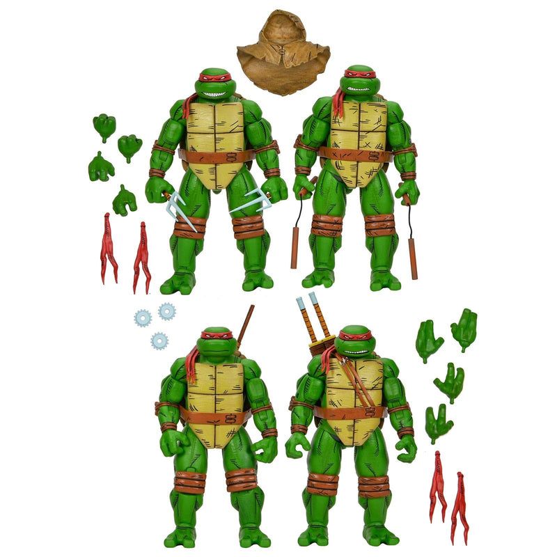Tortues Ninja (Mirage Comics) figurines Pack de 4 Leonardo, Raphael, Michelangelo, & Donatello 18 cm