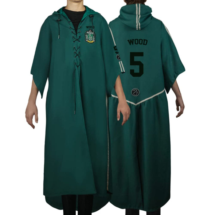 Cinereplicas Harry Potter - Quidditch Robe Umhang Slytherin L - Zum Personalisieren - Offizielle Lizenz