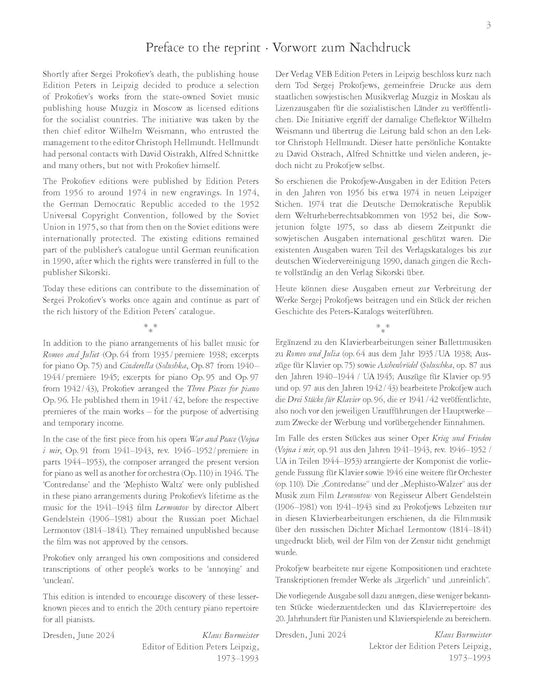 Prokofiev: Three Pieces for Piano Op. 96 (1941/42) (EP5786