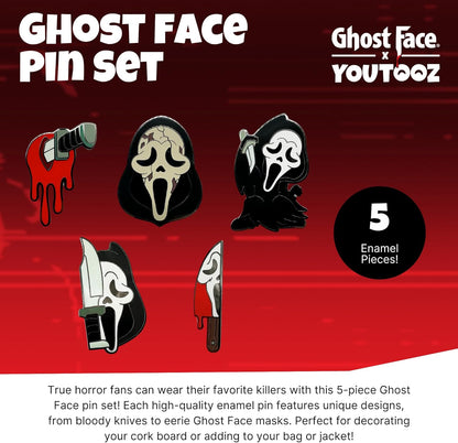 Scream Présentoir Pin's Set Ghost Face 9 cm (5), taille unique, Polychlorure de vinyle, Agate