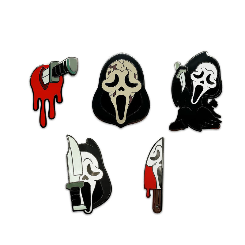 Scream Présentoir Pin's Set Ghost Face 9 cm (5), taille unique, Polychlorure de vinyle, Agate