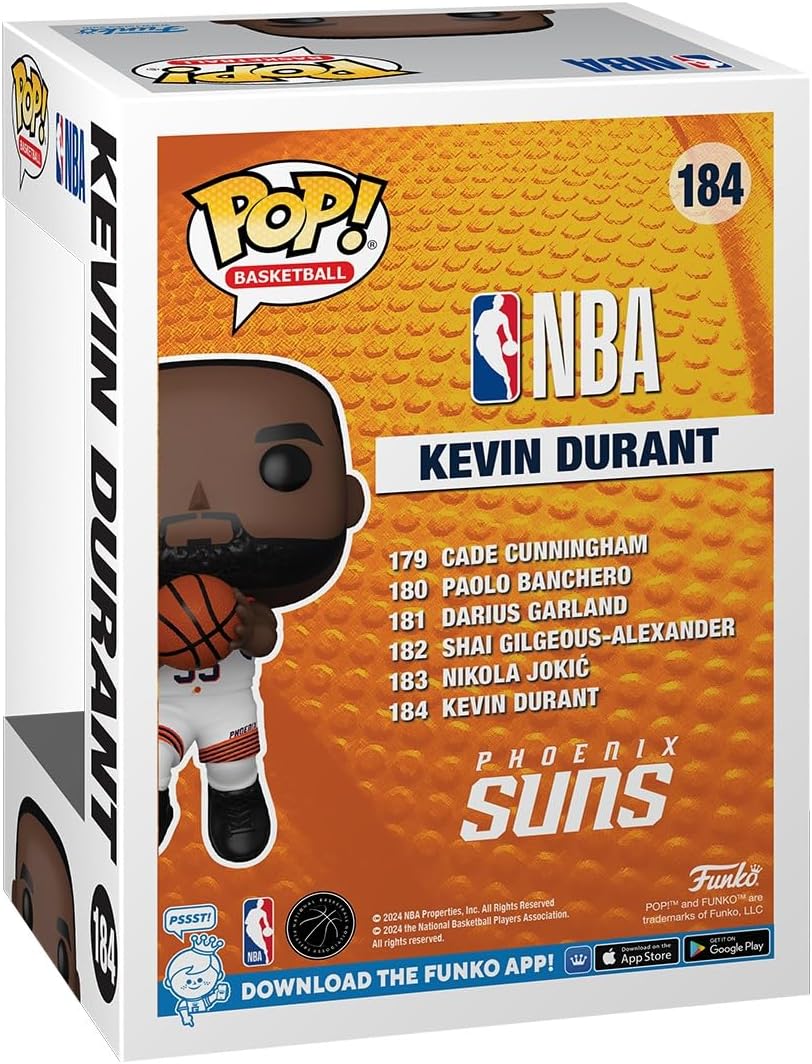 Funko Pop! NBA: Suns - Kevin Durant - Collectable Vinyl Figure - Gift Idea - Official Merchandise - Toys for Kids & Adults - Sports Fans - Model Figure for Collectors and Display